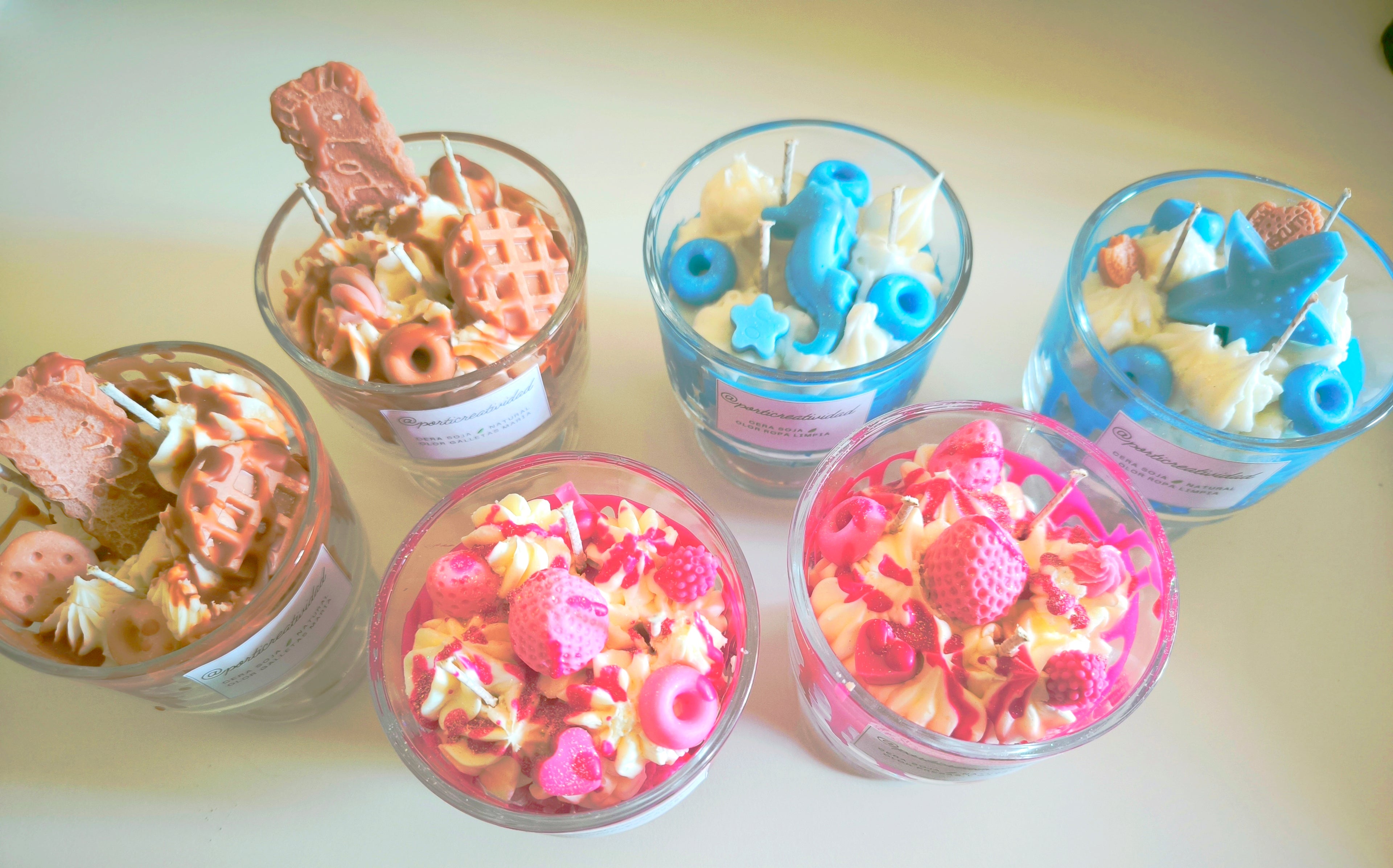 Velas copas postres