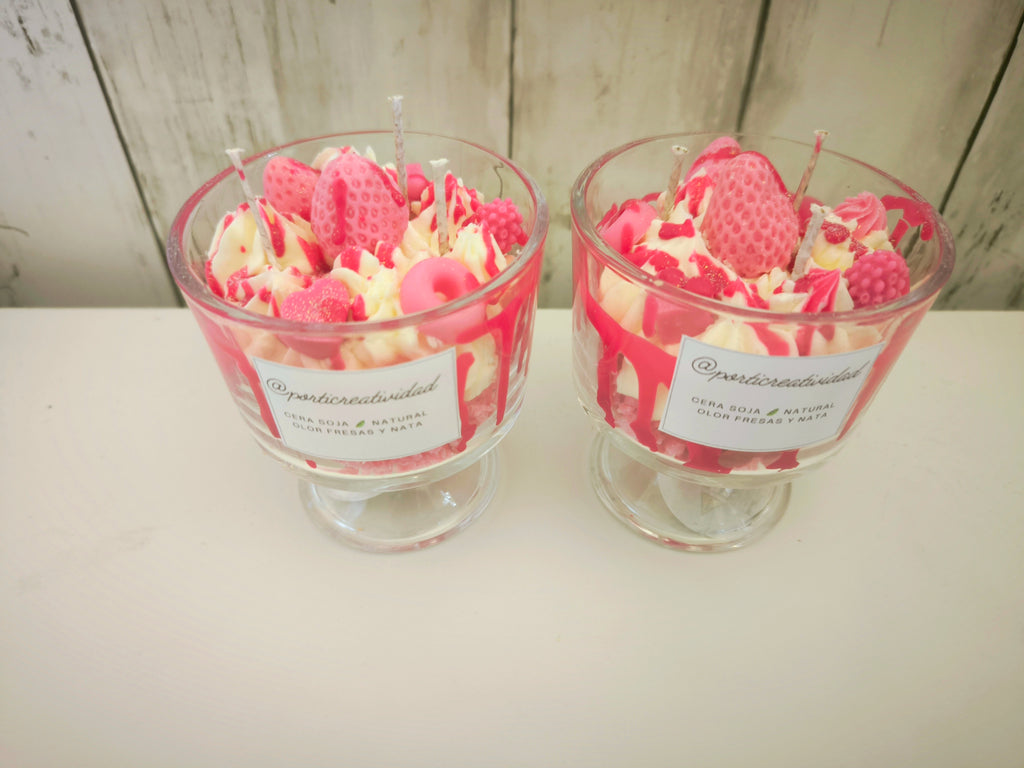 Velas copas postres