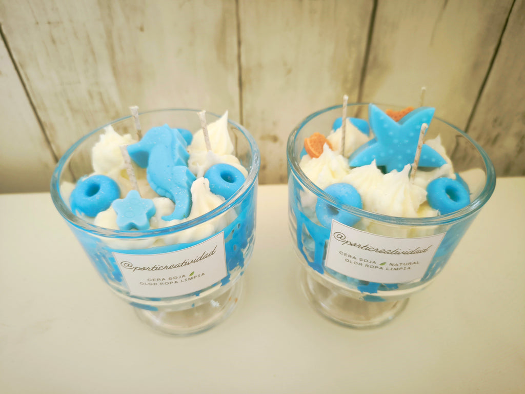 Velas copas postres