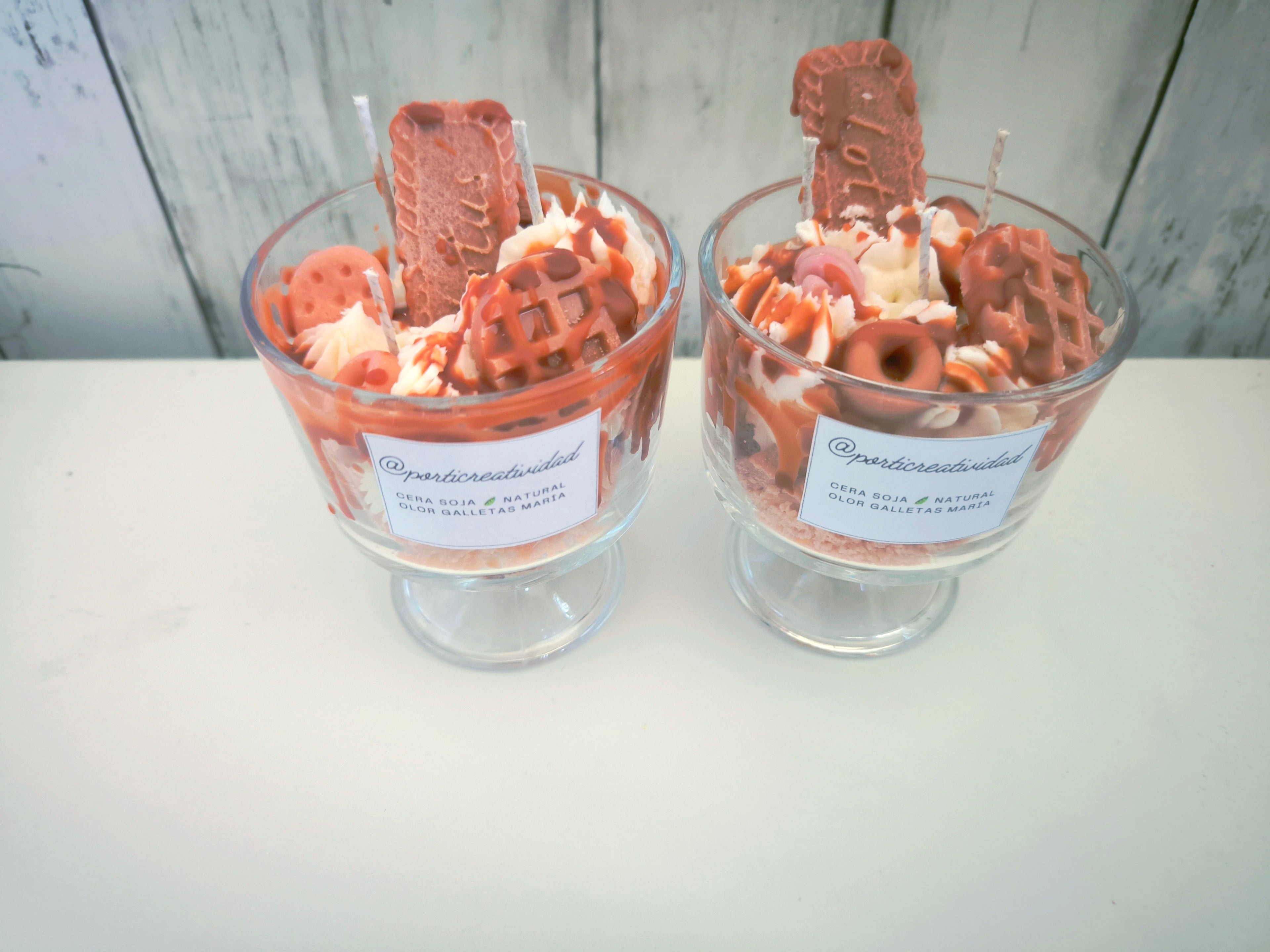 Velas copas postres